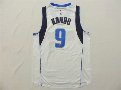 Maillot De Basket Dallas Mavericks Rajon Rondo 9 Tissus Sportif Fans Edition Blanc